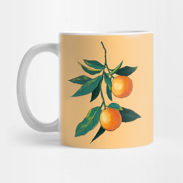 Orange Branch, Citrus Fruit by ChloesNook